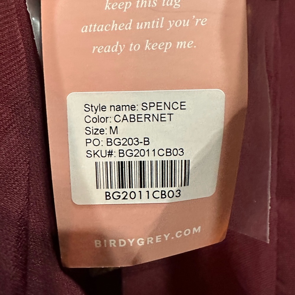 Birdy Grey SPENCE CONVERTIBLE DRESS CHIFFON CABERNET MEDIUM NEW NWT BRIDESMAID - Picture 5 of 5